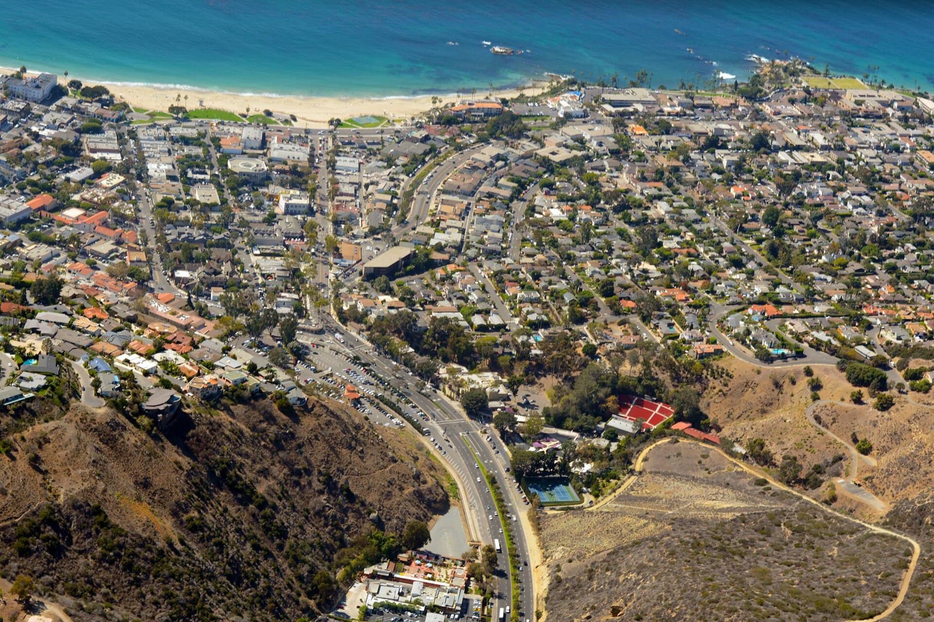 Main Beach, Laguna Beach from above